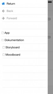 Sitemap in der AxShare App